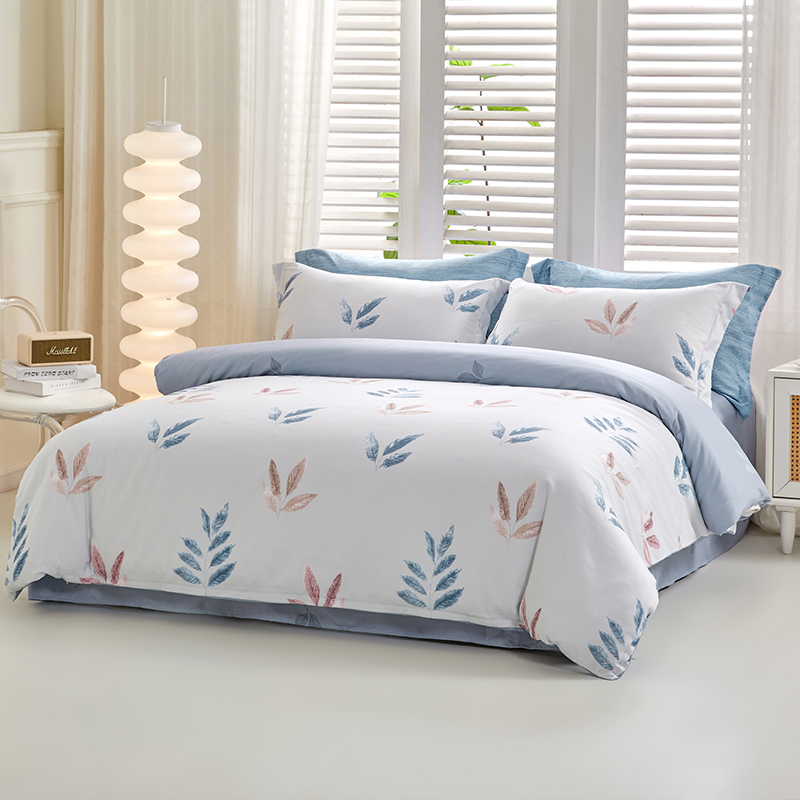HU-HY04D24叶影清浅床品四件套